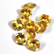 Citrine 8x8mm cushion facet 1.99 cts